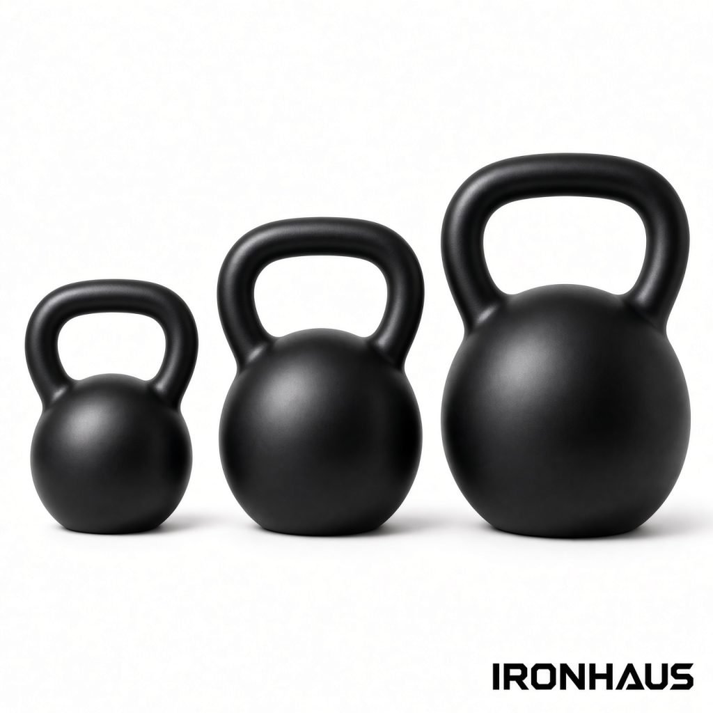Ironhaus Powder-Coat Kettlebell Trio