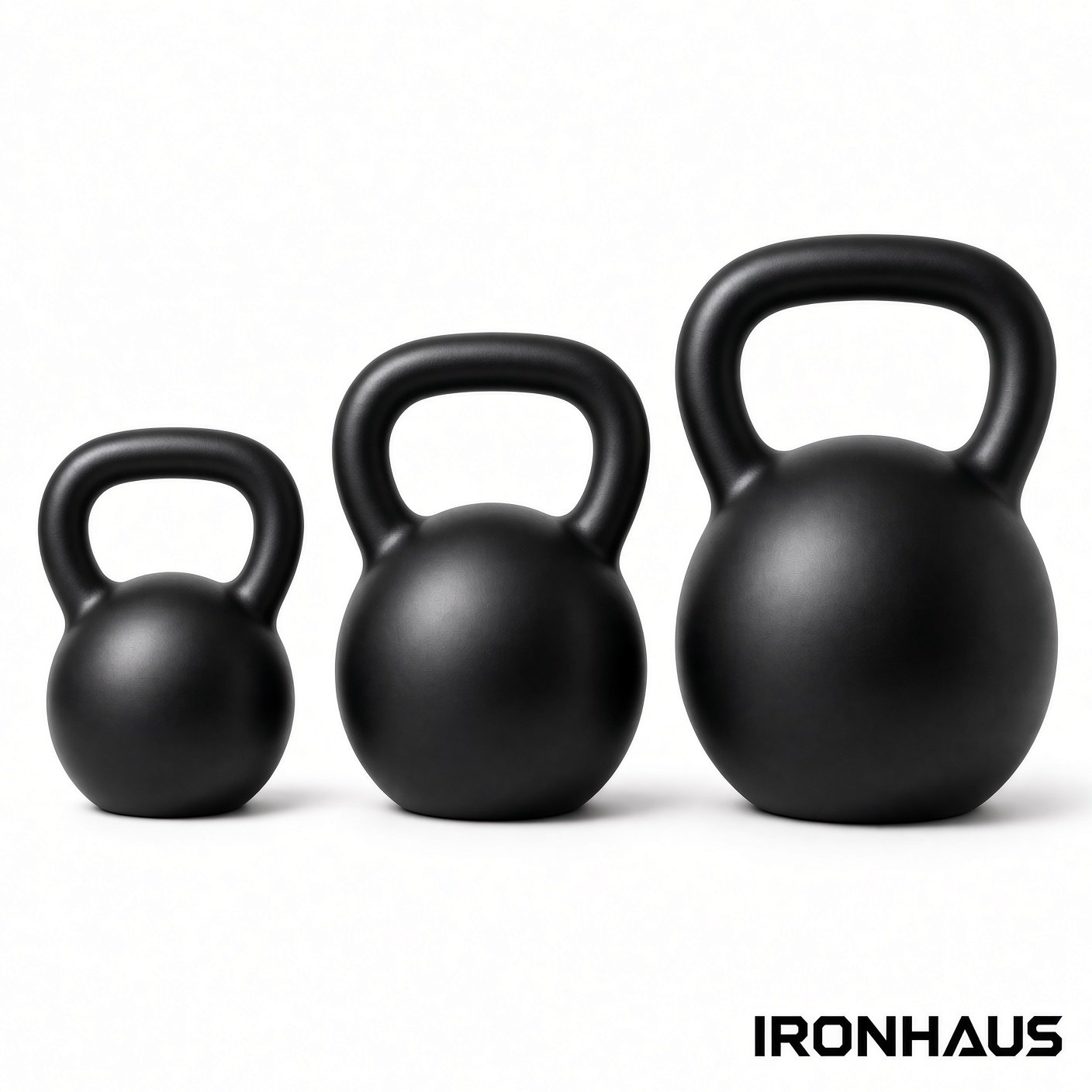 Ironhaus Powder-Coat Kettlebell Trio